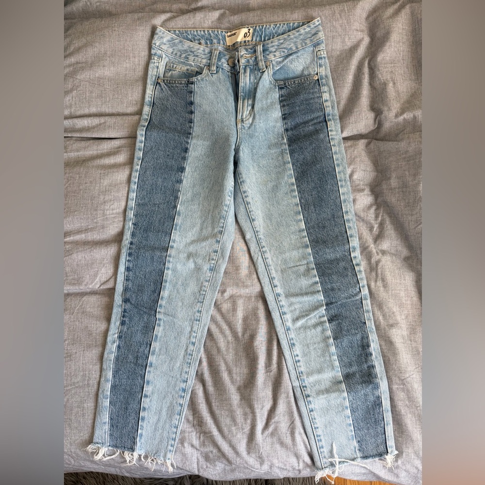 Garage Two-Tone Jeans - Light and Dark Blue